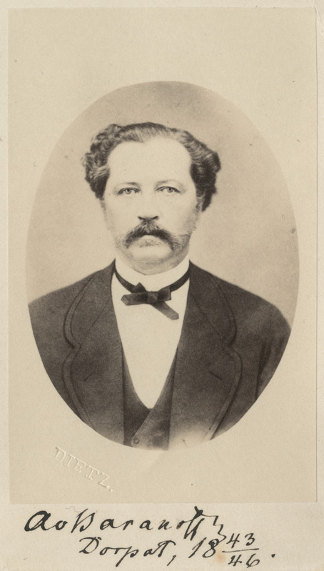 Korporatsioon "Estonia" vilistlane Alexander von Baranoff, portreefoto