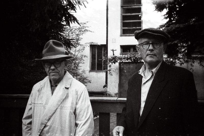 Maalikunstnik Rudolf Sepp (vasakul) ja Enn Tuuling.
