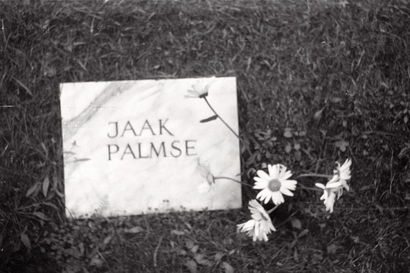 Filmikunstnik Jaak Palmse hauakivi Metsakalmistul.