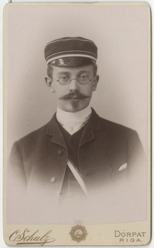 Korporatsioon "Estonia" liige Hugo Hirsch, portreefoto