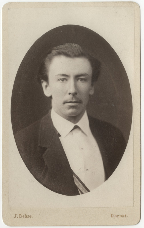 Korporatsioon "Estonia" liige parun Otto Budberg von Bönningshausen, portreefoto