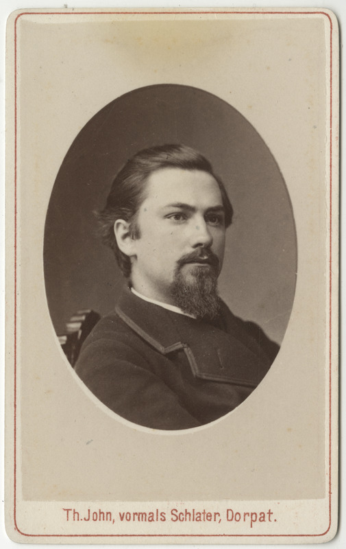 Korporatsioon "Estonia" liige Wilhelm Hörschelmann, portreefoto