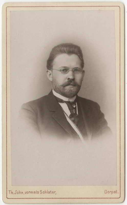 Korporatsioon "Estonia" liige Konrad Tomberg, portreefoto