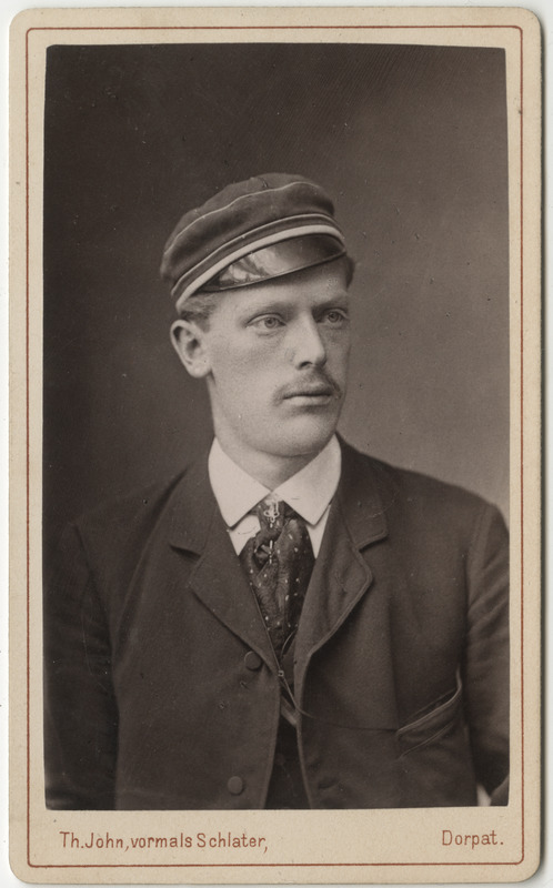 Korporatsioon "Estonia" liige Arthur Malmgren, portreefoto