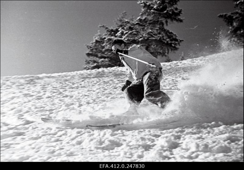 NSV Liidu suusatamise meistrivõistluste ajal Otepääl.