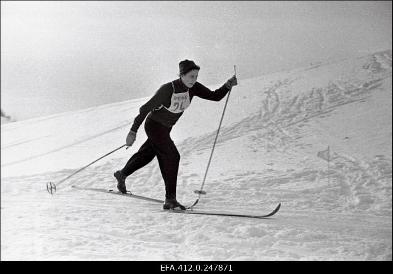 NSV Liidu suusatamise meistrivõistluste ajal Otepääl.