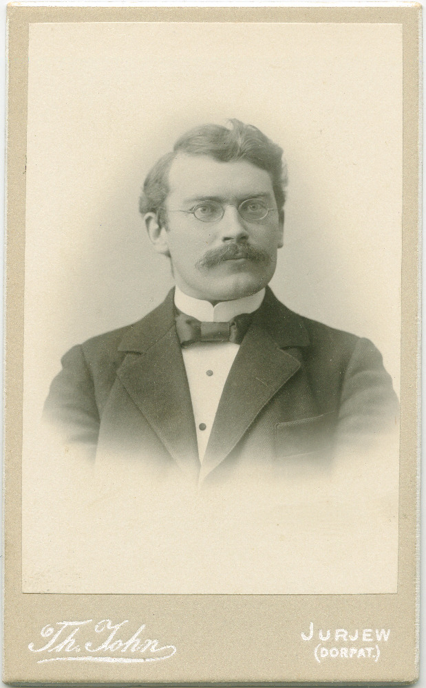 Kaarel Partsi portree, pühendusega Jaan Tõnissonile