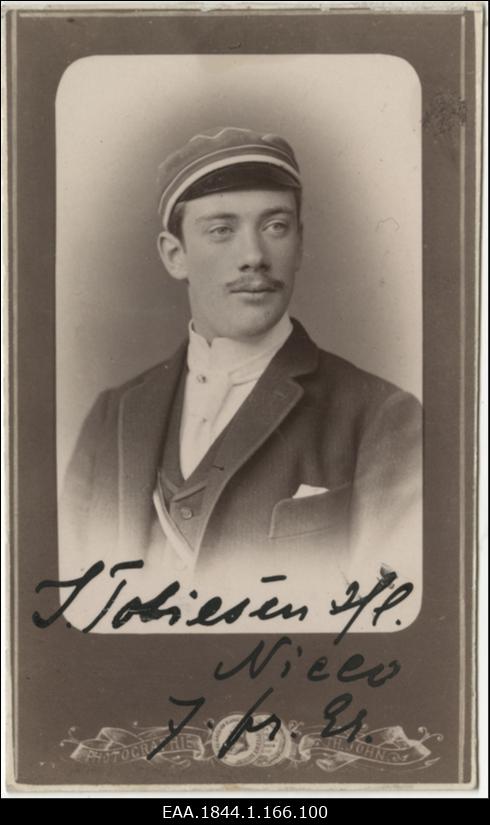 Korporatsiooni "Estonia" liige John von Tobiesen, portreefoto