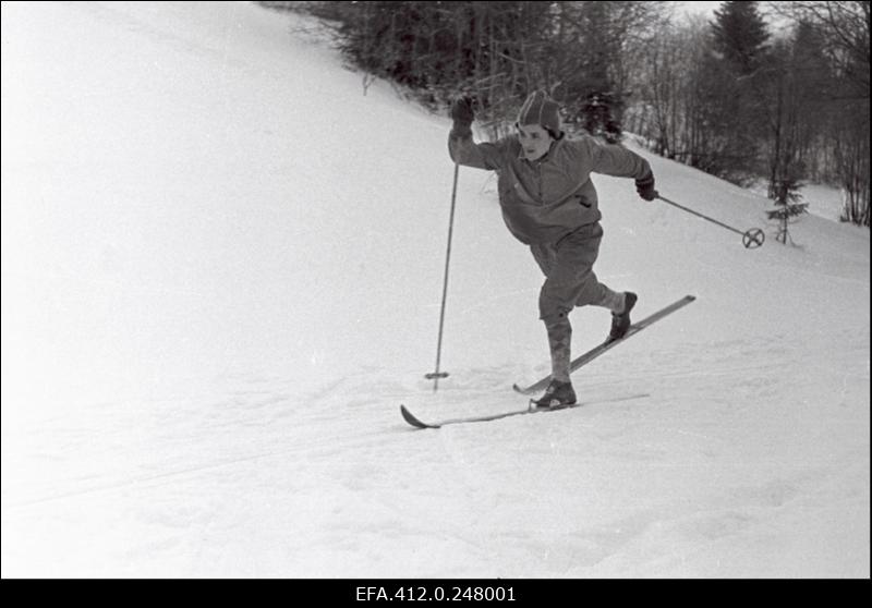 NSV Liidu suusatamise meistrivõistluste ajal Otepääl.