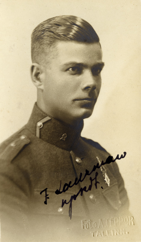 Sõjaväe Ühendatud Õppeasutused. Noorem portupeekadett Ferdinand Laurmann (Laurmaa).