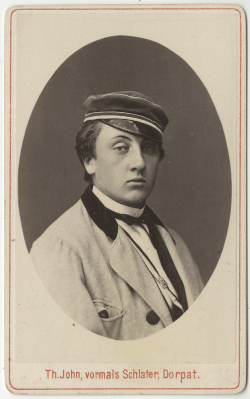 Korporatsioon "Estonia" liige Konstantin Mechmershausen, portreefoto