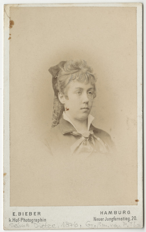 Selma Dietze (abielus Raehlmann)  portreefoto