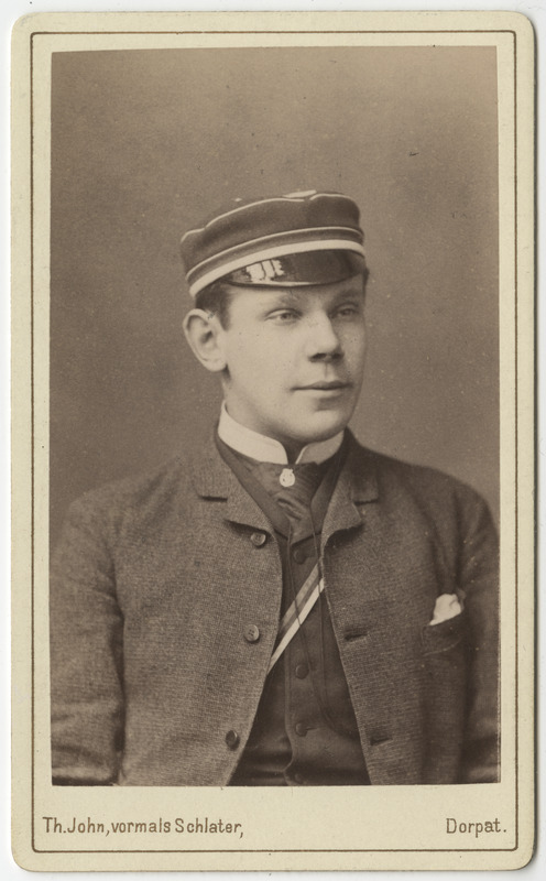 Korporatsiooni "Livonia" liige Axel von Ekesparre, portreefoto