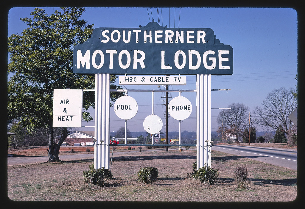 Southerner Motor Lodge sign, Route 29B, Anderson, South Carolina (LOC)