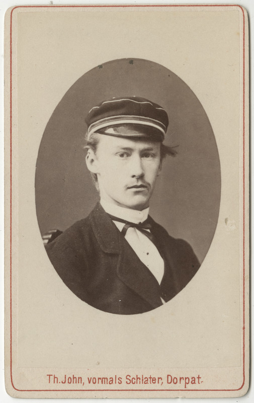 Korporatsioon "Estonia" liige Karl Hasselblatt, portreefoto