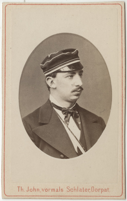 Korporatsioon "Estonia" liige parun Alexis Girard de Soucanton, portreefoto