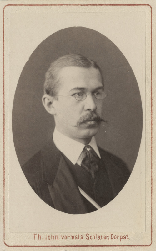 Korporatsioon "Estonia" liige Michael von Knorring, portreefoto