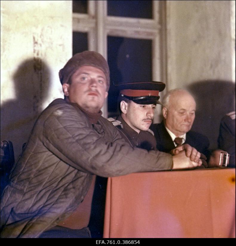 Filmi "Äratus" filmimine. Jaan Rekkor Peeter Kängsepa osas.
