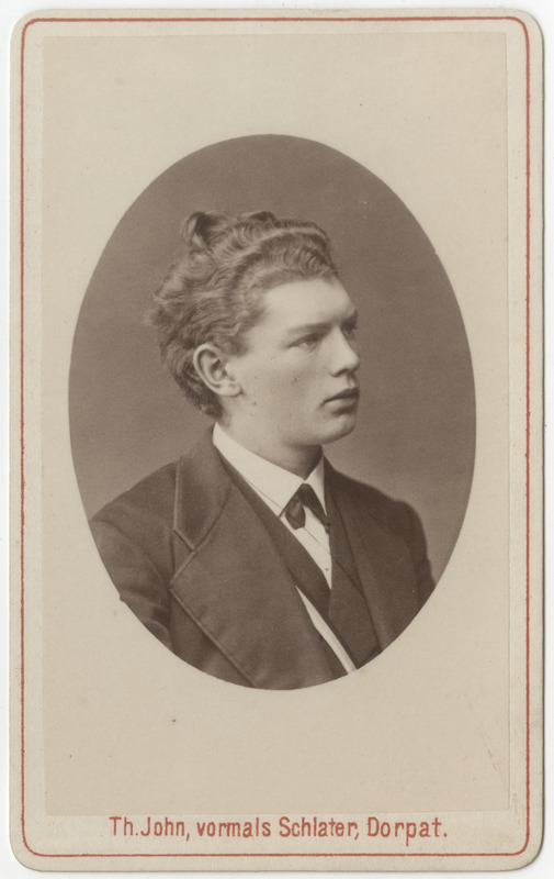Korporatsioon "Estonia" liige Woldemar von Renteln, portreefoto