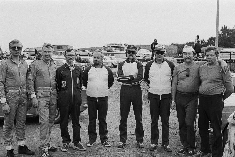 NSV Liidu VIII rahvaste spartakiaadil kuldmedali võitnud rallimeeskond Vello Õunpuu, Aarne Timusk, Juhan Kasemaa, Ivar Peedu, Hardi Mets, Udo Mets