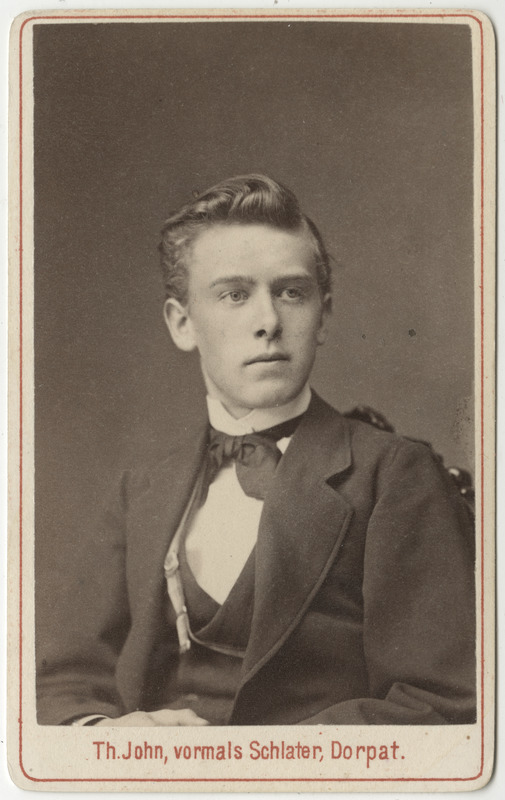 Korporatsioon "Estonia" liige Arthur Meder, portreefoto