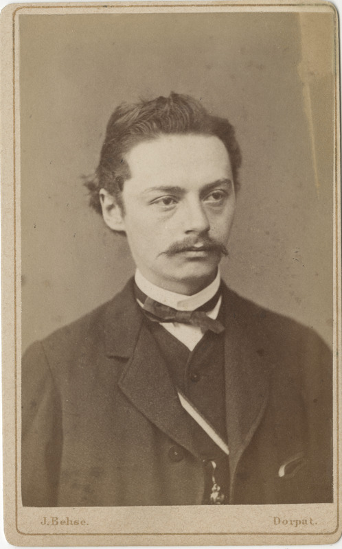 Arvatavasti korporatsioon "Estonia" liige Karl Speyer, portreefoto