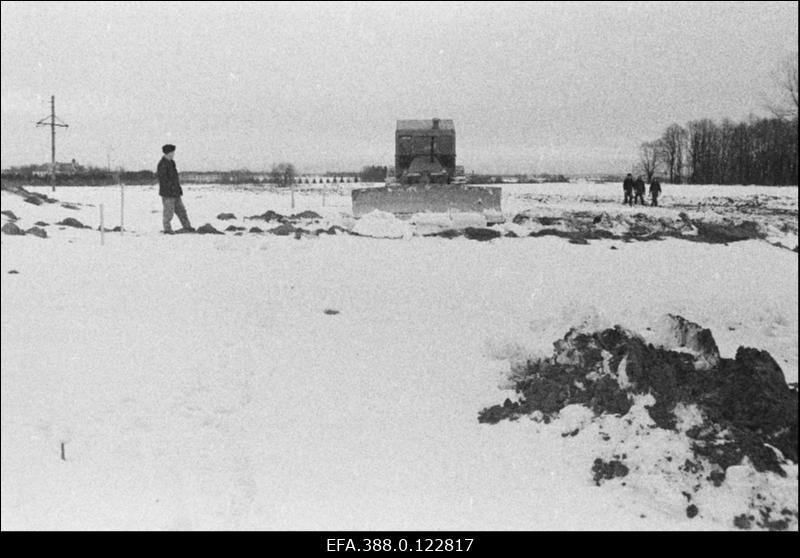 Vaade Viljandi rajooni keskhaigla uue hoone ehitusplatsile.