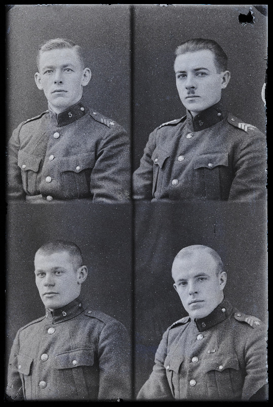 Sõdurite passipildid, (negatiiv ilmutatud 30.09.1927).