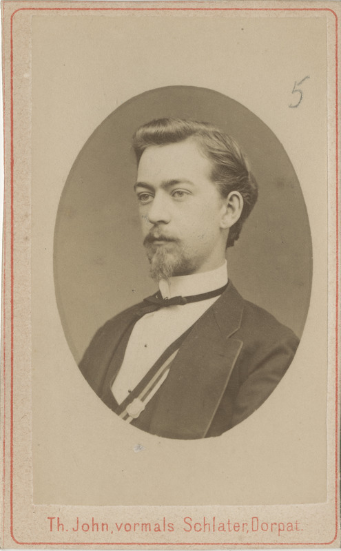 Korporatsiooni "Livonia" liige Christian von Schwanebach, portreefoto