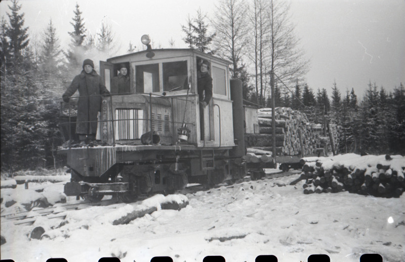 Palkide väljavedu mootorveduriga Laiksaare metsapunktid.