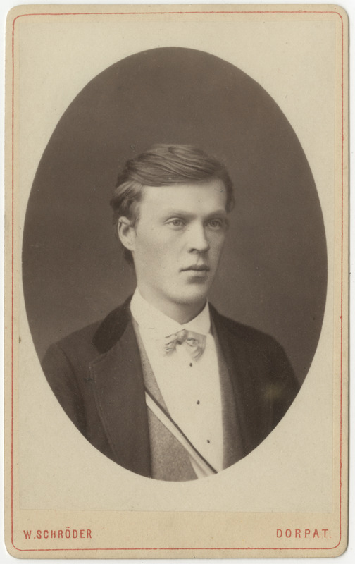 Korporatsioon "Estonia" liige Robert Georg Pihlemann, portreefoto