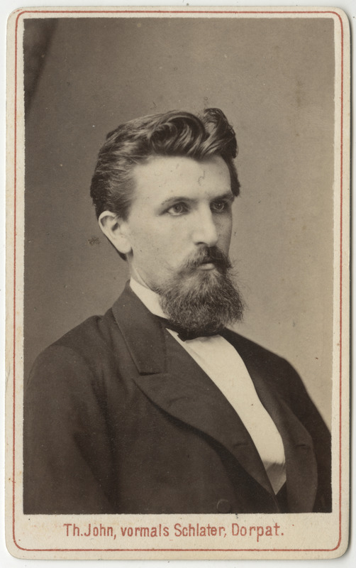 Korporatsioon "Estonia" liige Richard Hausmann, portreefoto