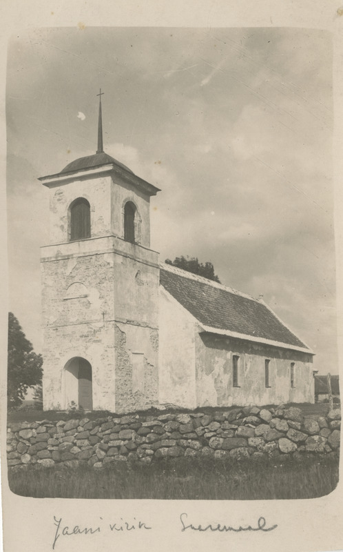 Vaade Saaremaa Jaani kirikule, fotopostkaart