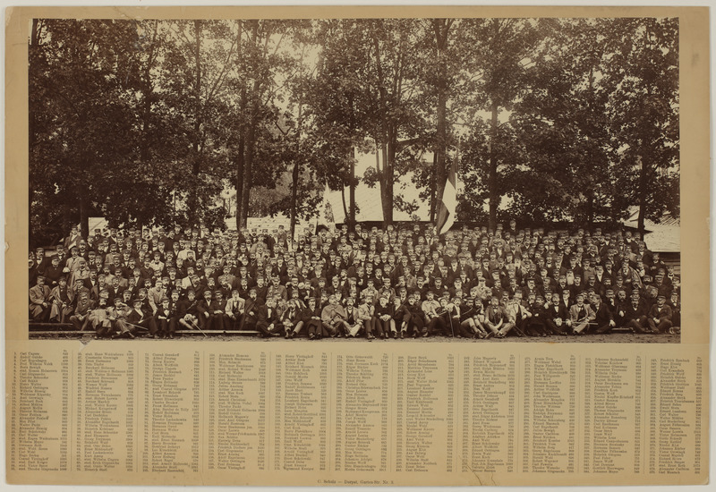 Korporatsioon "Livonia" liikmete pidulik ühisfoto korporatsiooni 75. aastapäeval
