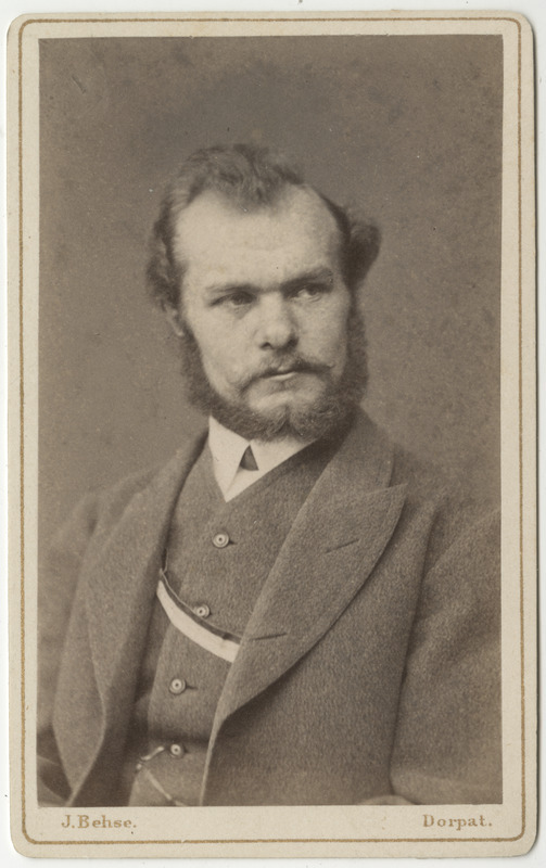 Korporatsioon "Estonia" liige krahv Alexander Cronhjelm (af Hakunge), portreefoto