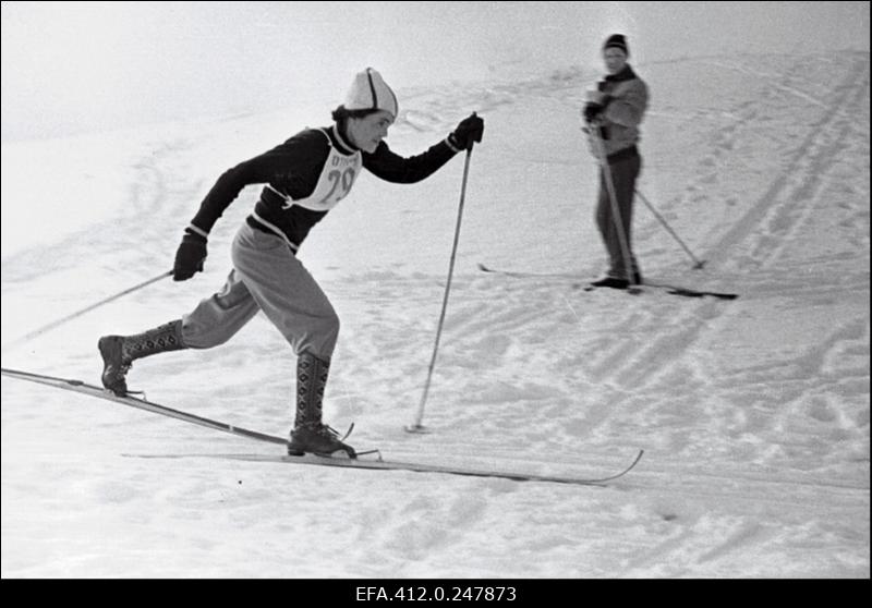 NSV Liidu suusatamise meistrivõistluste ajal Otepääl.