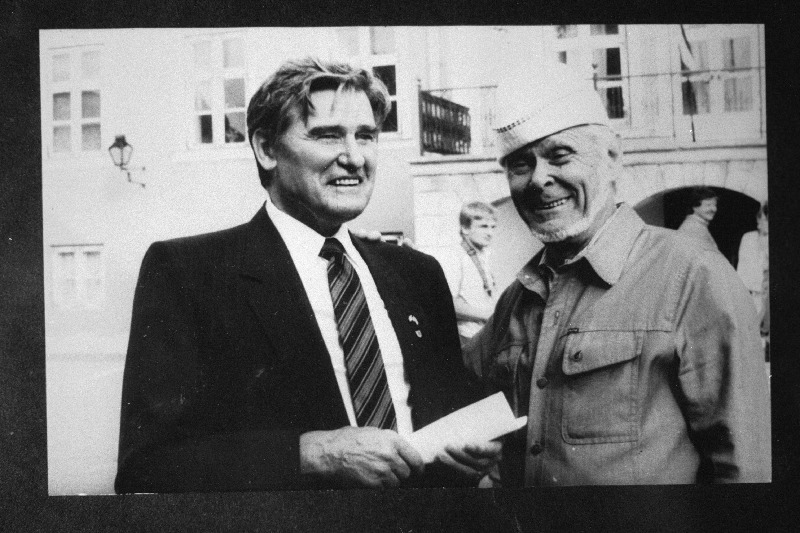 Väliseestlane Robert Kreem ja tartlane Harri Heidemaa Saaremaa päevadel.