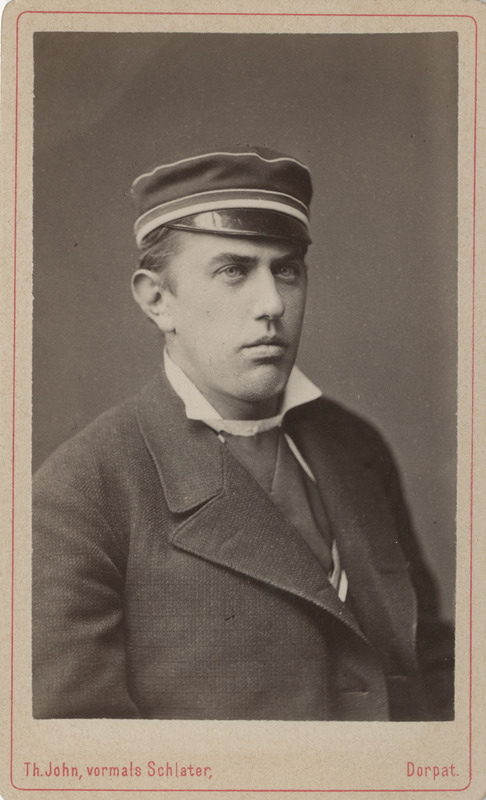 Korporatsiooni "Livonia" liige Woldemar von Glasenapp, portreefoto