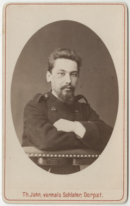 Arvatavasti korporatsioon "Estonia" liige Johannes Klinge, portreefoto