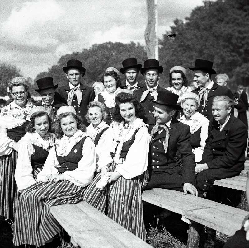 XIII üldlaulupeost osavõtjad Lauluväljakul.