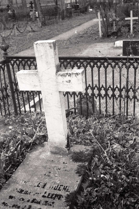 Baltisaksa harrastuszooloogi parun Friedrich Alexander Georg von Hoyningen-Huene (Hoiningen) (vasakpoolne rist) perekonna matmispaik Ambla kalmistul.
