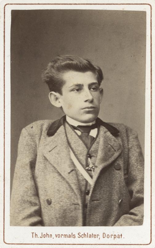 Korporatsioon "Estonia" liige Karl Luther, portreefoto