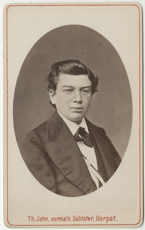 Korporatsioon "Estonia" liige Arthur von Güldenstubbe, portreefoto