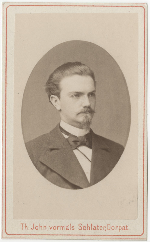 Korporatsioon "Estonia" liige Arthur von zur Mühlen, portreefoto
