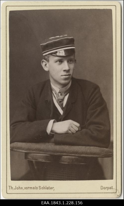 Korporatsioon "Estonia" liige parun Edmund Girard de Soucanton, portreefoto