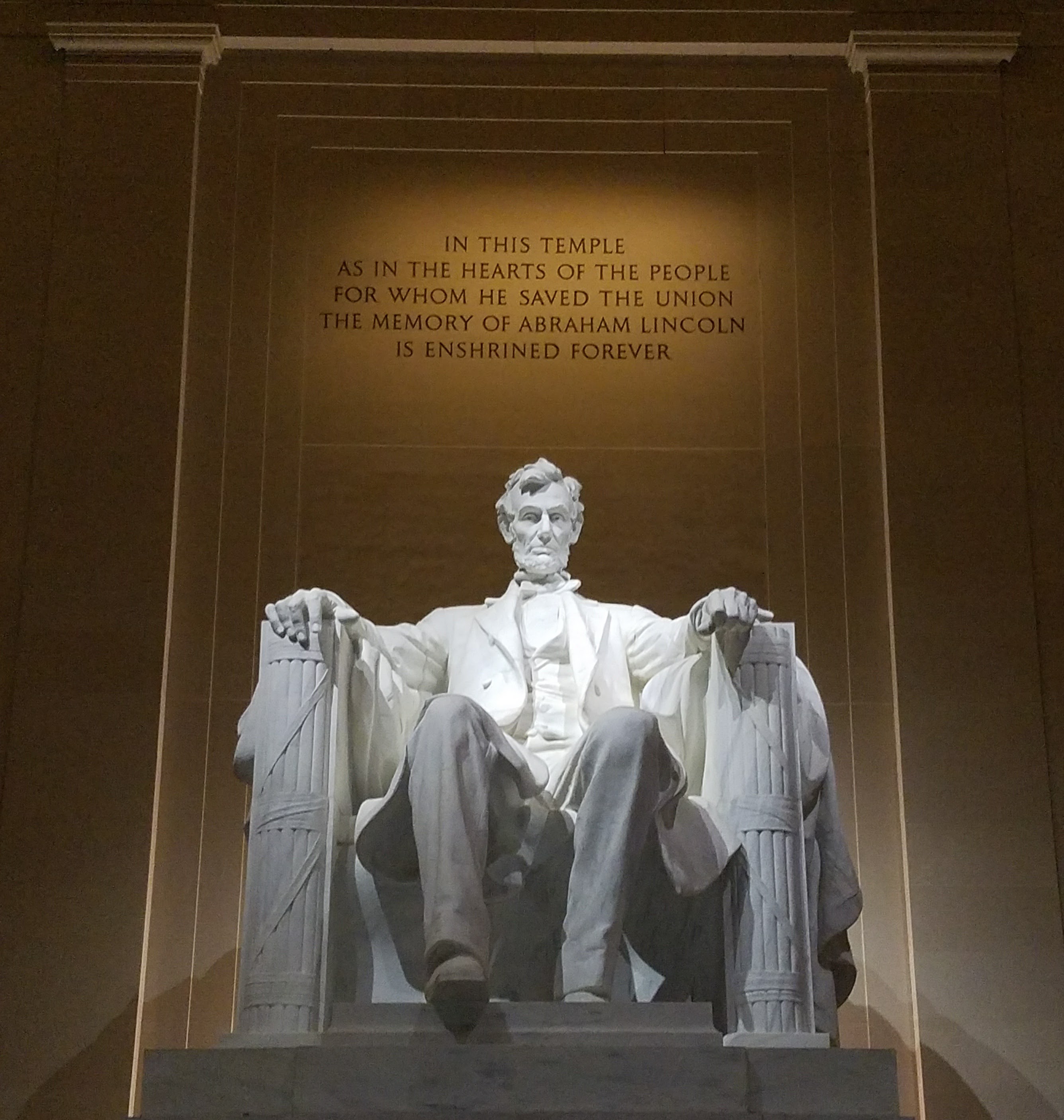 Abraham Lincoln v2 - The Lincoln Memorial, built to honor the 16th President of the United States, Abraham Lincoln.