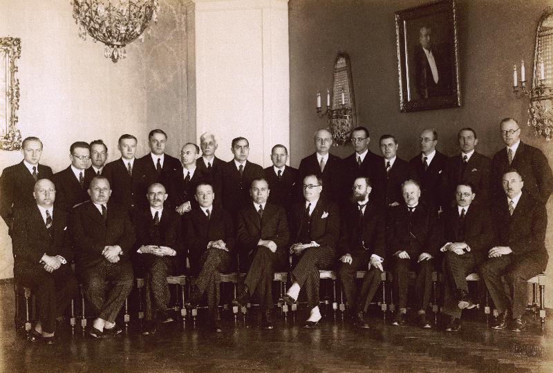 [Baltimaade õigusteadlaste kohtumine?]. Esireas vasakult 5. Eesti Vabariigi kohtuminister Johan Müller.