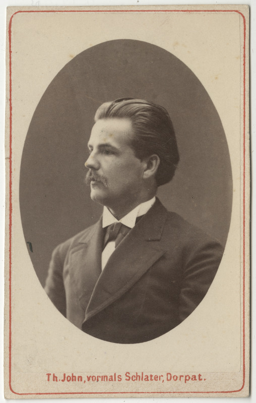 Korporatsioon "Estonia" liige Paul von Gruenewaldt, portreefoto