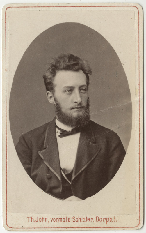 Korporatsioon "Estonia" liige Karl Riesenkampff, portreefoto