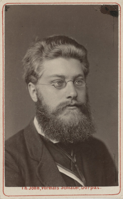 Korporatsioon "Estonia" liige Woldemar Adelheim, portreefoto